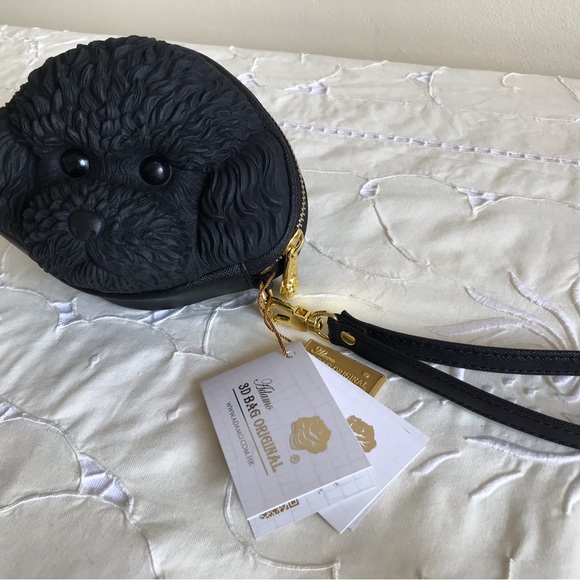 Adamo 3D Bag Originals Black Poodle Wristlet Bag Unique Realistic Clutch Bag - Picture 17 of 17